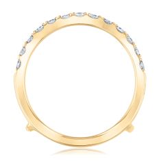 1ctw Diamond 14k Yellow Gold Ring Guard - Embrace Collection