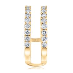 1ctw Diamond 14k Yellow Gold Ring Guard - Embrace Collection