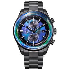 Citizen Eco-Drive Attesa Blue Dial Super Titanium Chronograph Limited Edition Watch 42mm - AT8314-53L 1