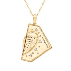 Wicked Elphaba 1/15ctw Diamond Gold Vermeil Grimmerie Locket Pendant Necklace Wicked Elphaba 1/15ctw Diamond Gold Vermeil Grimmerie Locket Pendant Necklace
