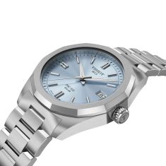 Tissot PRC 100 Solar Quartz Ice Blue Dial Stainless Steel Watch 34mm - T1518221135100