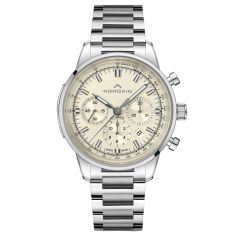 NORQAIN Freedom 60 Chrono Cream Dial Stainless Steel Watch 43mm - N2200.18S01.C01.S01 1