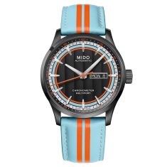 MIDO Multifort Chronometer 1 Racer Black Dial Blue and Orange Leather Strap Special Edition Watch 42mm - M0384313605100 1