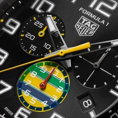 TAG Heuer FORMULA 1 Chronograph X Senna Black Dial Limited Edition Stainless Steel Watch 43mm - CAZ101AX.BA0637
