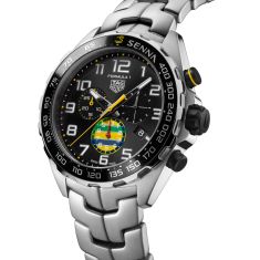TAG Heuer FORMULA 1 Chronograph X Senna Black Dial Limited Edition Stainless Steel Watch 43mm - CAZ101AX.BA0637