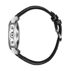 IWC Portofino Chronograph Silver-Tone Dial Black Leather Strap Watch 39mm - IW391406