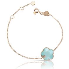 Pasquale Bruni Petit Joli Bracelet in 18k Rose Gold with Sea Moon Gem, White and Champagne Diamonds 1