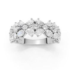 Downton Abbey 2ctw Mixed Shape Lab Grown Diamond 14k White Gold Ring - Lady Edith