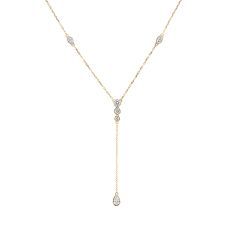 Downton Abbey 5/8ctw Mixed Shape Lab Grown Diamond 14k Yellow Gold Necklace - Lady Edith 1