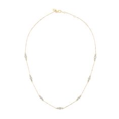 Downton Abbey 2ctw Oval and Round Lab Grown Diamond 14k Yellow Gold Necklace - Lady Edith