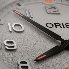 Oris ProPilot Date Grey Dial Grey Leather Strap Watch 41mm - 733 7805 4163 20 15LC