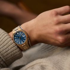 Citizen TSUYOSA 60 Automatic Blue Dial Rose Gold-Tone Watch 40mm - NK0023-57L