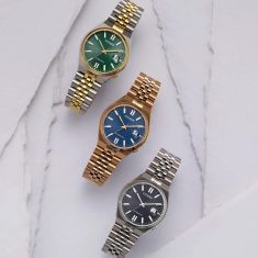 Citizen TSUYOSA 60 Automatic Blue Dial Rose Gold-Tone Watch 40mm - NK0023-57L