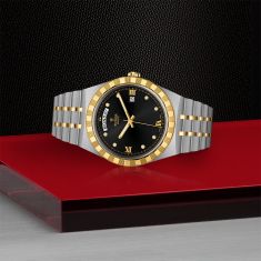 TUDOR Royal Diamond-Set Black Dial Stainless Steel and Yellow Gold Watch 41mm - M28603-0005