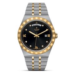 TUDOR Royal Diamond-Set Black Dial Stainless Steel and Yellow Gold Watch 41mm - M28603-0005 1