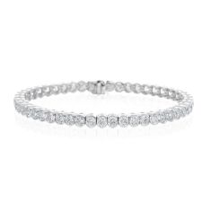 4 1/4ctw Diamond 18k White Gold Tennis Bracelet 1