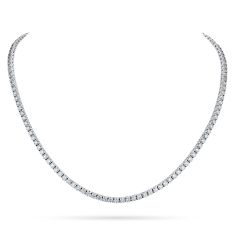 6 3/8ctw Diamond 18k White Gold Tennis Necklace 1