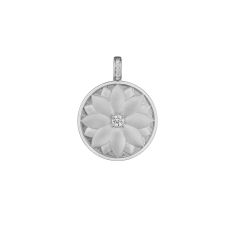 Penny Preville 1/8ctw 18k White Gold Large Lotus Medallion 1