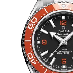OMEGA Seamaster Planet Ocean 600M Co-Axial Master Chronometer Black Dial Orange Bezel Stainless Steel Watch 42mm - O21730422101003
