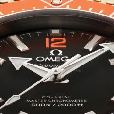 OMEGA Seamaster Planet Ocean 600M Co-Axial Master Chronometer Black Dial Orange Bezel Stainless Steel Watch 42mm - O21730422101003