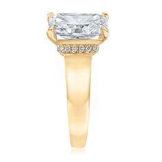 Downton Abbey 4 1/4ctw Radiant Lab Grown Diamond 14k Yellow Gold Engagement Ring - Lady Rose