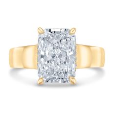 Downton Abbey 4 1/4ctw Radiant Lab Grown Diamond 14k Yellow Gold Engagement Ring - Lady Rose