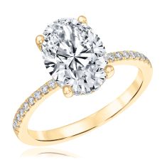 3 1/2ctw Oval Lab Grown Diamond 14k Yellow Gold Hidden Halo Engagement Ring 3 1/2ctw Oval Lab Grown Diamond 14k Yellow Gold Hidden Halo Engagement Ring