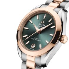 OMEGA Seamaster Aqua Terra 150M Pine Green Dial Two-Tone Sedna™ Gold on Steel Watch 30mm - O22020302010002