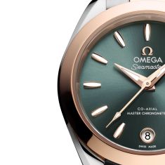 OMEGA Seamaster Aqua Terra 150M Pine Green Dial Two-Tone Sedna™ Gold on Steel Watch 30mm - O22020302010002