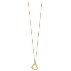 10k Yellow Gold Heart Pendant Necklace