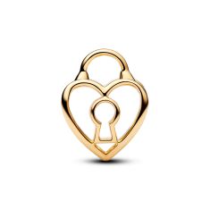 Pandora Openwork Heart Padlock Gold-Plated Charm