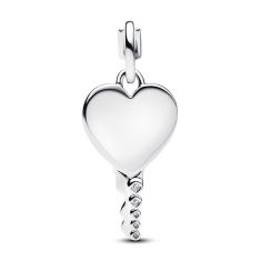 Pandora Engravable Heart Key Pendant