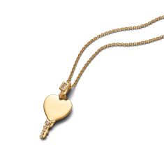 Pandora Engravable Heart Key Gold-Plated Pendant