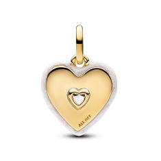 Pandora ME Radiating White Heart Gold-Plated Medallion Charm