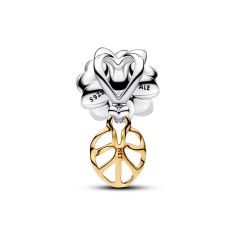Pandora - Disney, Princess Tiana Lotus Flower Lab-Grown Diamond Two-Tone Charm