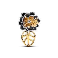 Pandora - Disney, Princess Tiana Lotus Flower Lab-Grown Diamond Two-Tone Charm Pandora - Disney, Princess Tiana Lotus Flower Lab-Grown Diamond Two-Tone Charm