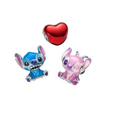 Pandora - Disney, Stitch Valentines Charm Set Pandora - Disney, Stitch Valentines Charm Set