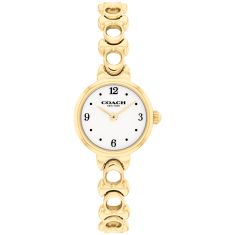 COACH Iris White Dial Gold-Tone Stainless Steel Signature Link Bracelet Watch 22.5mm - 14504650-T COACH Iris White Dial Gold-Tone Stainless Steel Signature Link Bracelet Watch 22.5mm - 14504650-T