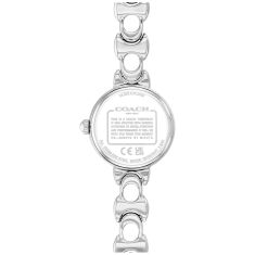COACH Iris White Dial Stainless Steel Signature Link Bracelet Watch 22.5mm - 14504651-T
