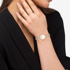 COACH Iris White Dial Two-Tone Stainless Steel Signature Link Bracelet Watch 22.5mm - 14504653-T