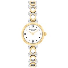 COACH Iris White Dial Two-Tone Stainless Steel Signature Link Bracelet Watch 22.5mm - 14504653-T COACH Iris White Dial Two-Tone Stainless Steel Signature Link Bracelet Watch 22.5mm - 14504653-T