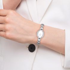 COACH Sammy White Dial Stainless Steel Heart Link Bracelet Watch 22.5mm - 14504639-T