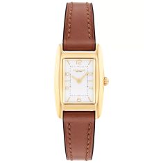 COACH Reese White Dial Saddle Brown Leather Strap Watch 20x30mm - 14504643 COACH Reese White Dial Saddle Brown Leather Strap Watch 20x30mm - 14504643