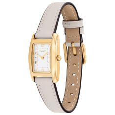COACH Reese White Dial Chalk Leather Strap Watch 20x30mm - 14504645