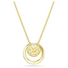 Swarovski Hyperbola Zirconia and Crystal Necklace, Gold-Tone Plated