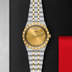 TUDOR Royal Diamond-Set Champagne Dial Stainless Steel and Yellow Gold Watch 41mm - M28603-0006