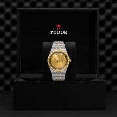 TUDOR Royal Diamond-Set Champagne Dial Stainless Steel and Yellow Gold Watch 41mm - M28603-0006