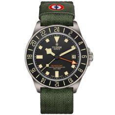 Pelagos FXD GMT Matte Black Dial Green Fabric Strap Watch 42mm - M2542G267NU-0002 1