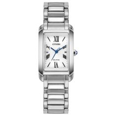 Citizen Eco-Drive L Bianca White Dial Stainless Steel Bracelet Watch 32.5mm - EW5624-54Y 1