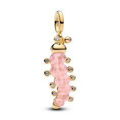 Pandora Pink Caterpillar Gold-Plated Charm